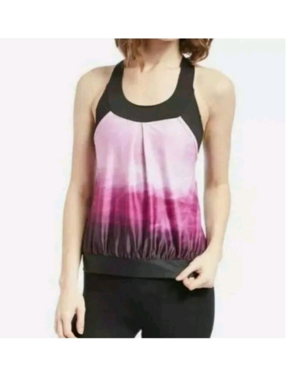 Moxie Cycling Women T Racer Back Layered Athletic Biking Tank Ombre Size S $69